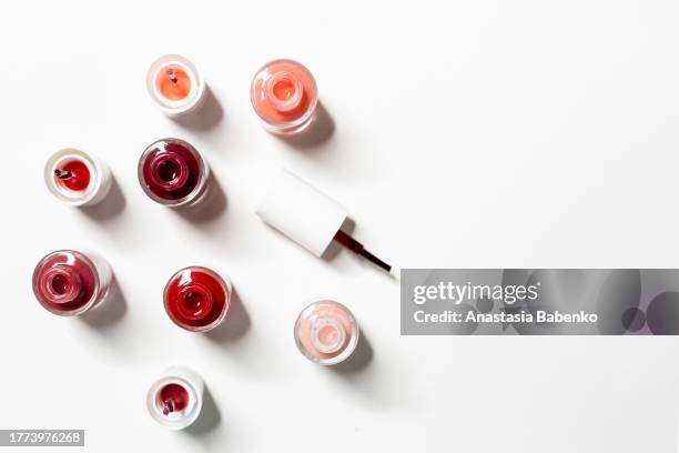 multi-colored features - nail varnish stock pictures, royalty-free photos & images