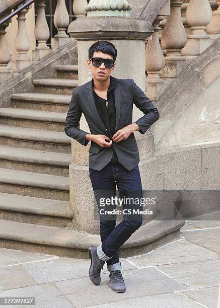 Fashion blogger Bryanboy is photographed on July 11, 2010 in Milan, Italy.