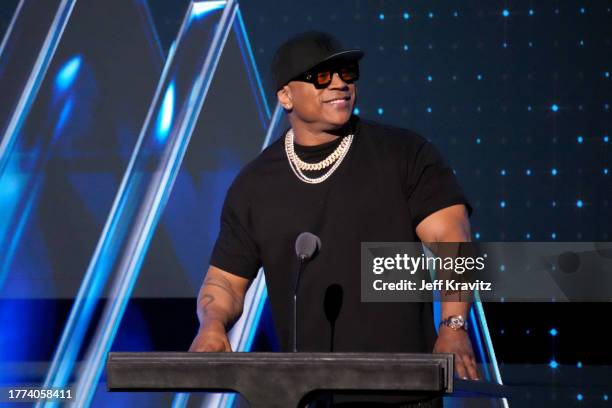 Cool J speaks onstage at the 38th Annual Rock & Roll Hall Of Fame Induction Ceremony at Barclays Center on November 03, 2023 in New York City.