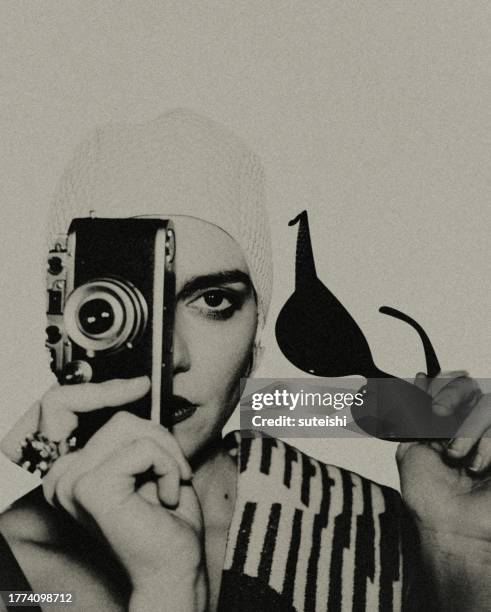 der bildsammler. - bildtechnik stock-fotos und bilder