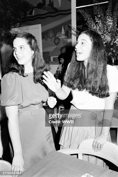 Beatrice Alda and Elizabeth Alda attend a party in Los Angeles, California, on June 1, 1981.