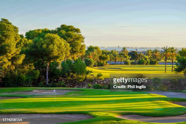General view of the 18th hole during Day Two of the Farmfoods European Senior Masters hosted by Peter Baker played on the South Course at La Manga...
