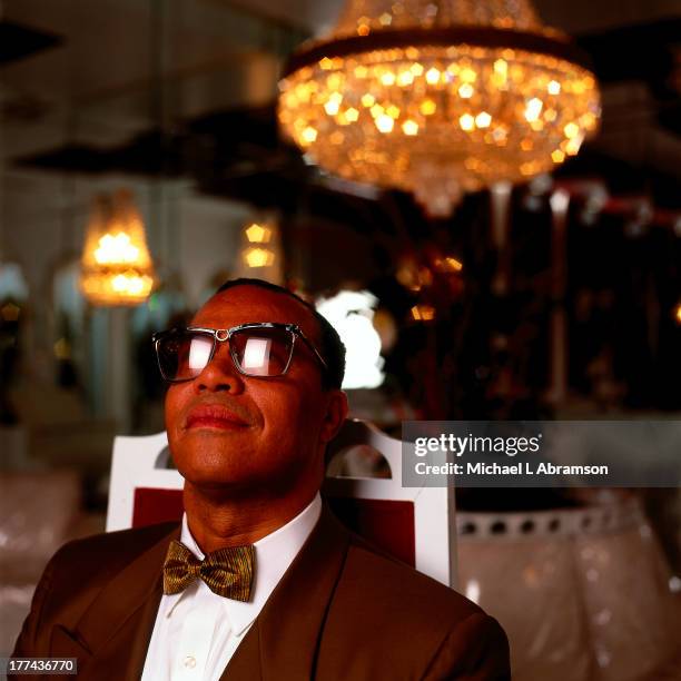 Portrait of Louis Farrakhan, leader of the Nation of Islam, 1997. Shot for Time Magazine.