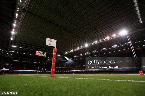 General view of the inside of the stadium prior to the Test Match between Wales and Barbarians at Principality Stadium on November 04, 2023 in...