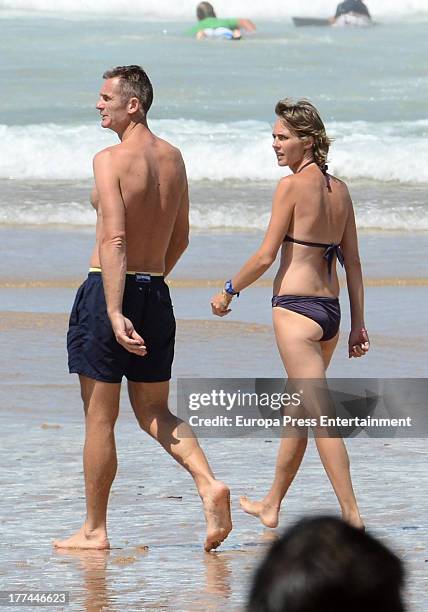 Inaki Urdangarin and Ana Urdangarin are seen on August 9, 2013 in Bidart, France.