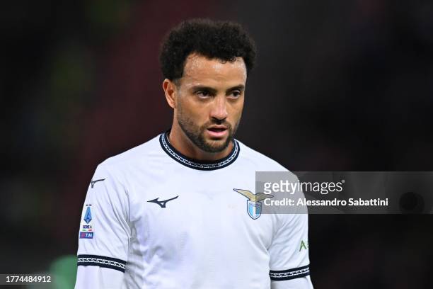 Felipe Anderson of SS Lazio looks on during the Serie A TIM match between Bologna FC and SS Lazio at Stadio Renato Dall'Ara on November 03, 2023 in...