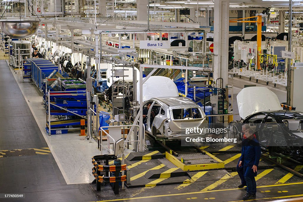 Automobile Production Inside Volvo Cars Plant