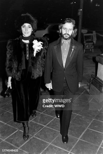 Nancy Lee Andrews and Ringo Starr attend a party at Le Dome restaurant in Los Angeles, California, on January 27, 1978.