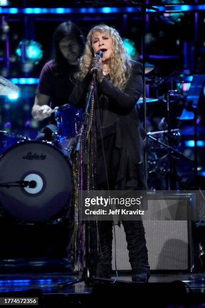 Stevie Nicks performs onstage at the 38th Annual Rock & Roll Hall Of Fame Induction Ceremony at Barclays Center on November 03, 2023 in New York City.