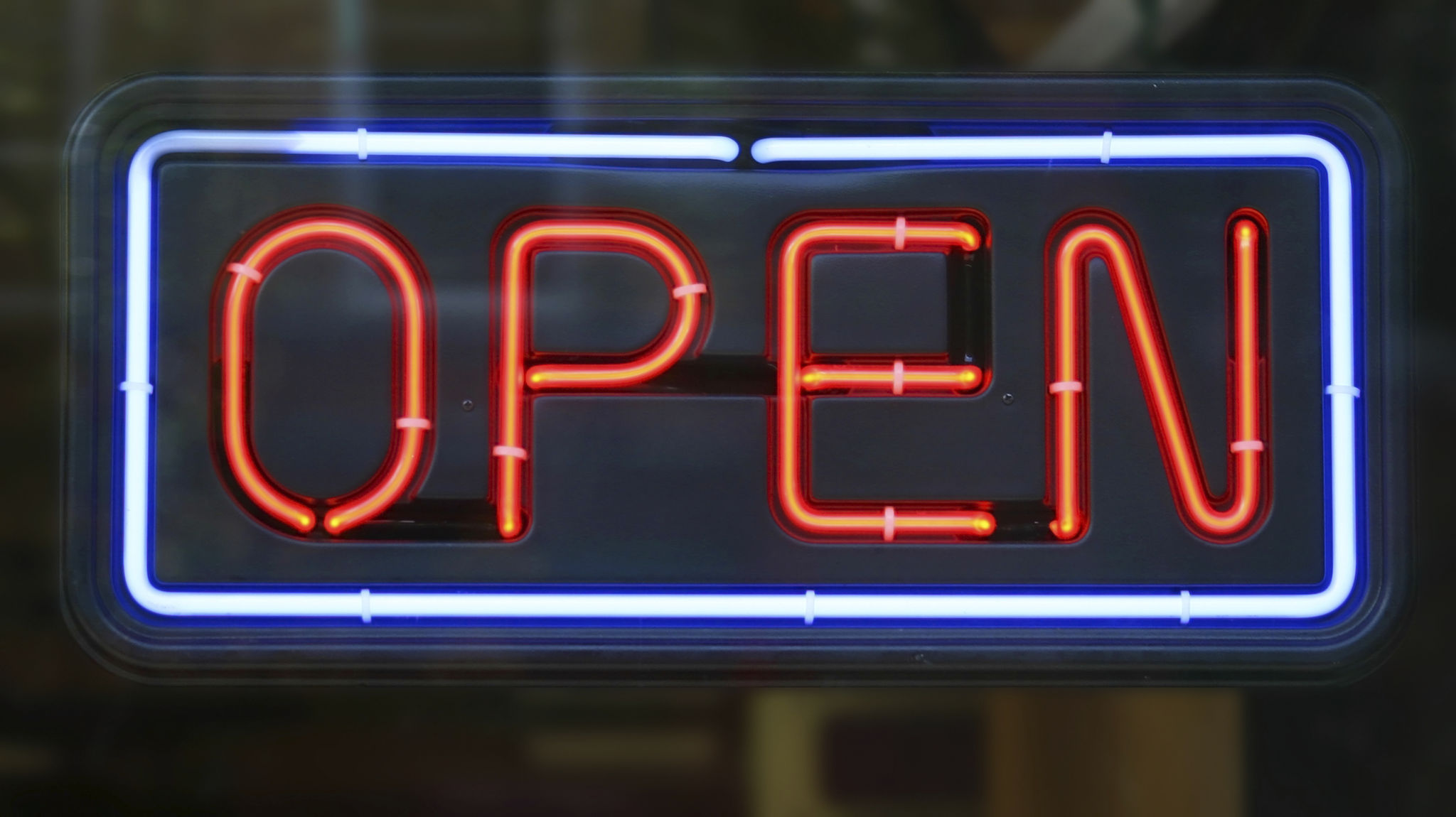 business glowing sign
