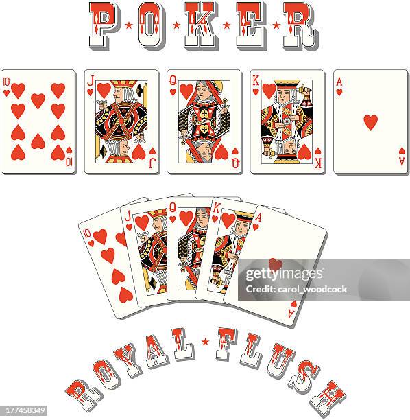 poker royal flush - royal flush stock-grafiken, -clipart, -cartoons und -symbole