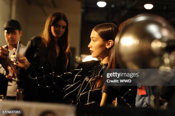 Bella Hadid backstage