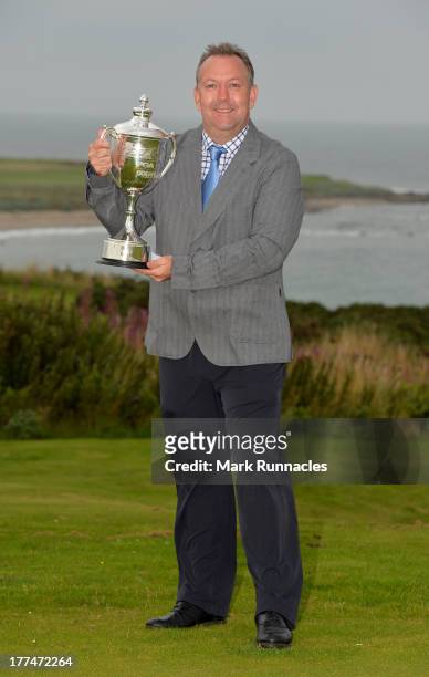 Alan Reid of West Lothian Golf Club, winner of the Golfplan Challenge Regional Qualifier at Craighead Links Golf Club on August 23, 2013 in Crail,...