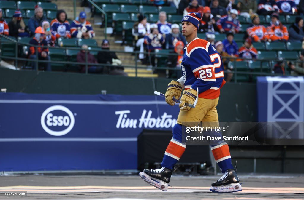 Edmonton Tim Darnell Nurse of the Edmonton Oilers makes his way back to the locker ...