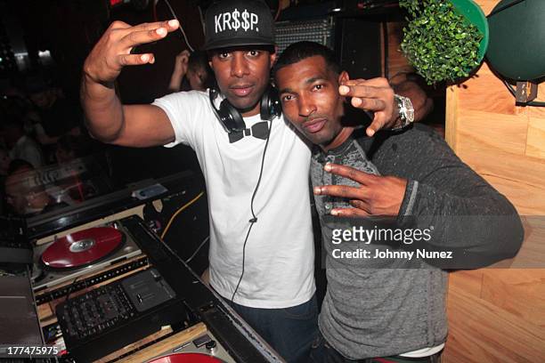 Whoo Kid and Chi Ali attend the 2013 Pre-VMA Black & White Blast Off at Greenhouse on August 22, 2013 in New York City.