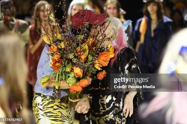 Andreas Kronthaler and Vivienne Westwood on the catwalk