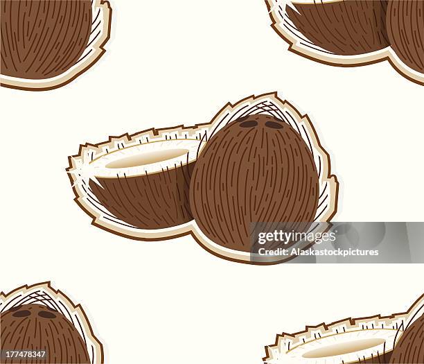 seamless pattern with cocos. - coconut pattern stock illustrations