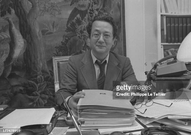 Jacques Verges, a lawyer in his office July 8, 1983 with KB File: Klaus Barbie. Mr Verges defended Klaus Barbie who was sentenced on July 4, 1987 to...