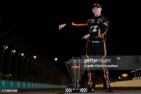 Ron Rhodes Driver Ben Rhodes, driver of the Kubota Ford, poses with the 2023 NASCAR ...