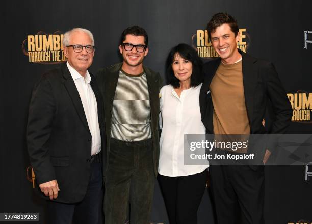 Steve Toll, Graham Phillips, Randy Toll and Parker Phillips attend "Rumble Through The Dark" Premiere at The London West Hollywood at Beverly Hills...