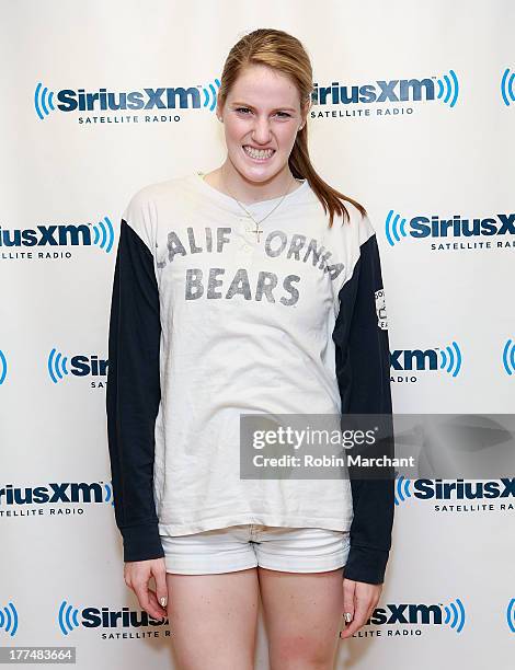 Olympic gold medalist Missy Franklin visits at SiriusXM Studios on August 23, 2013 in New York City.