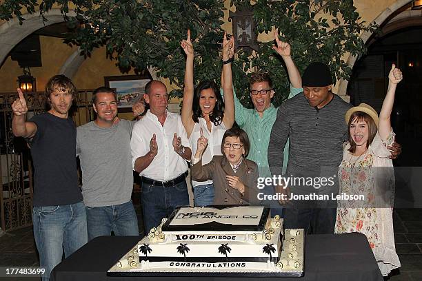 Eric Christian Olsen,Chris O'Donnell, Miguel Ferrer, Daniela Ruah, Linda Hunt, Barrett Foa, L.L. Cool J and Renee Felice Smith attend the "NCIS: Los...