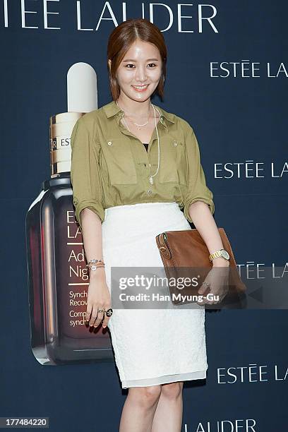 South Korean actress Lim Jung-Eun attends during a promotional event for the Estee Lauder "Beauty Of Night" at Beyond Museum on August 23, 2013 in...