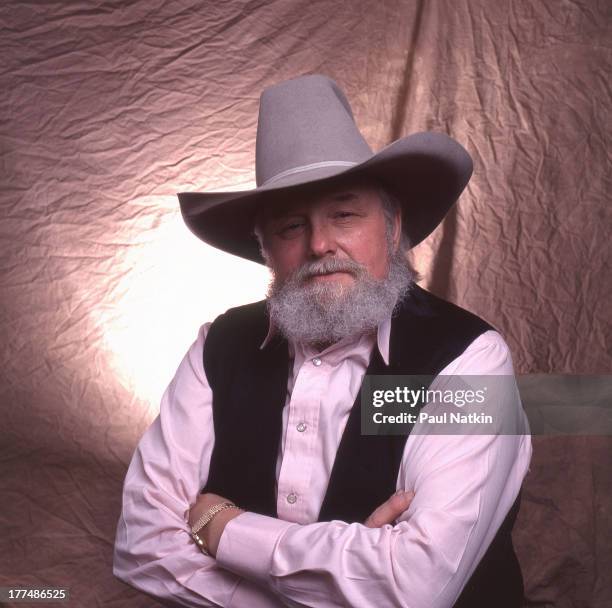 Portrait of American musician Charlie Daniels, Chicago, Illinois, December 31, 1995.