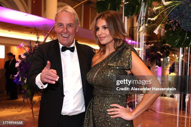 Jörg Wontorra arrives with Laura Wontorra the German Sports Media Ball at Alte Oper on November 04, 2023 in Frankfurt am Main, Germany.