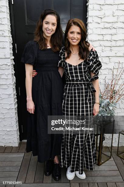 Christina Schwarzenegger and Katherine Schwarzenegger attend Cleobella x Katherine Schwarzenegger event at The Coast Lounge at Palisades Villages on...