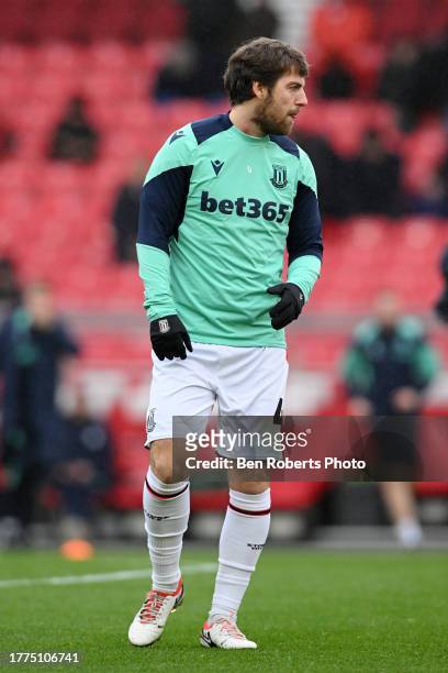 Ben Pearson of Stoke City during the Sky Bet Championship match between Stoke City and Cardiff City at Bet365 Stadium on November 04, 2023 in Stoke...
