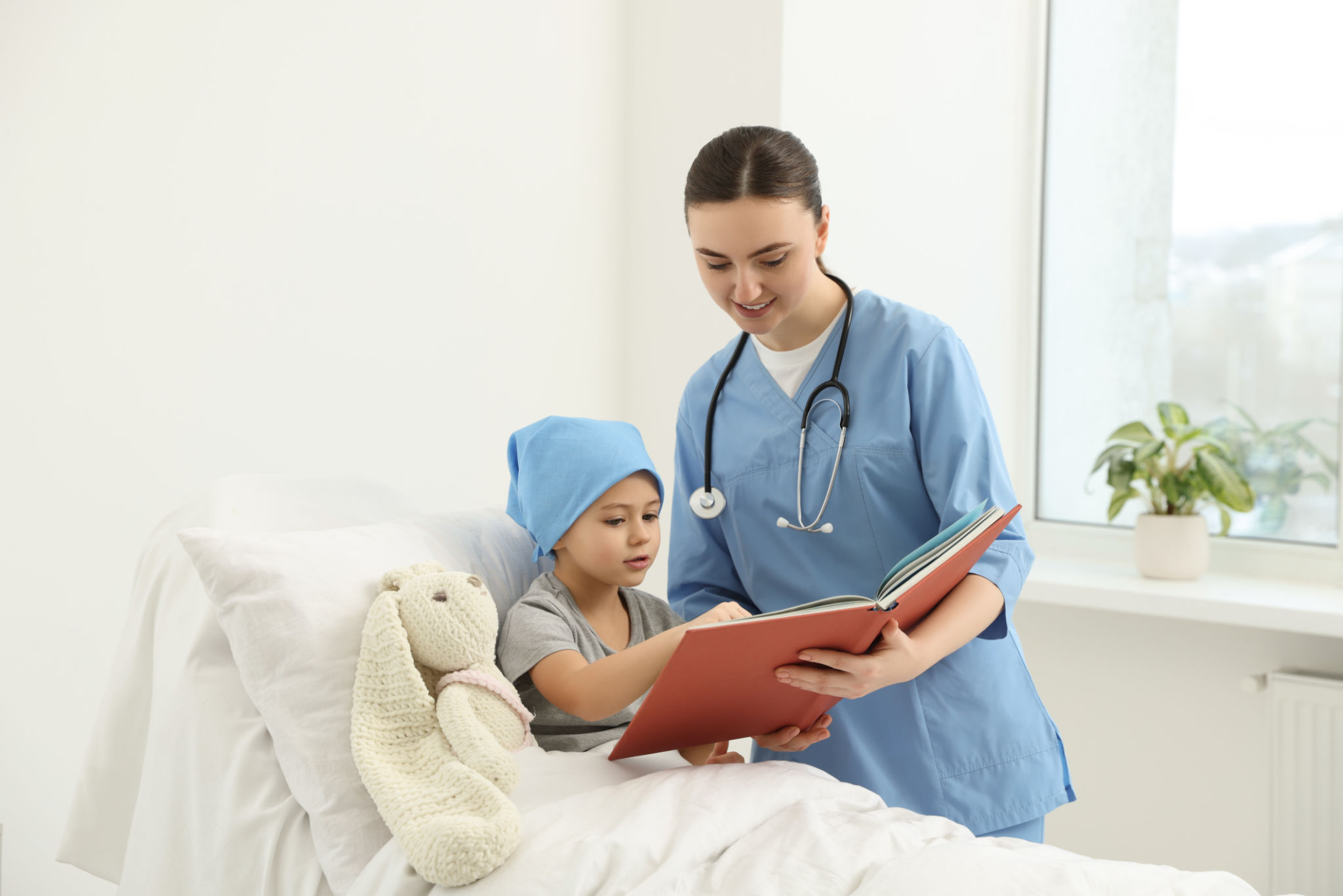 children reading hospital