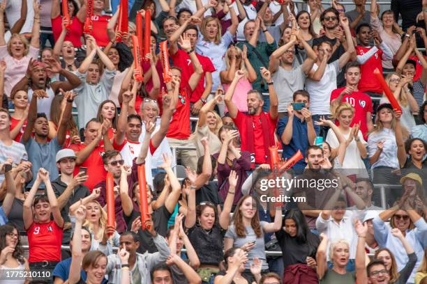 spectators at sport venue - arena crowd stock pictures, royalty-free photos & images