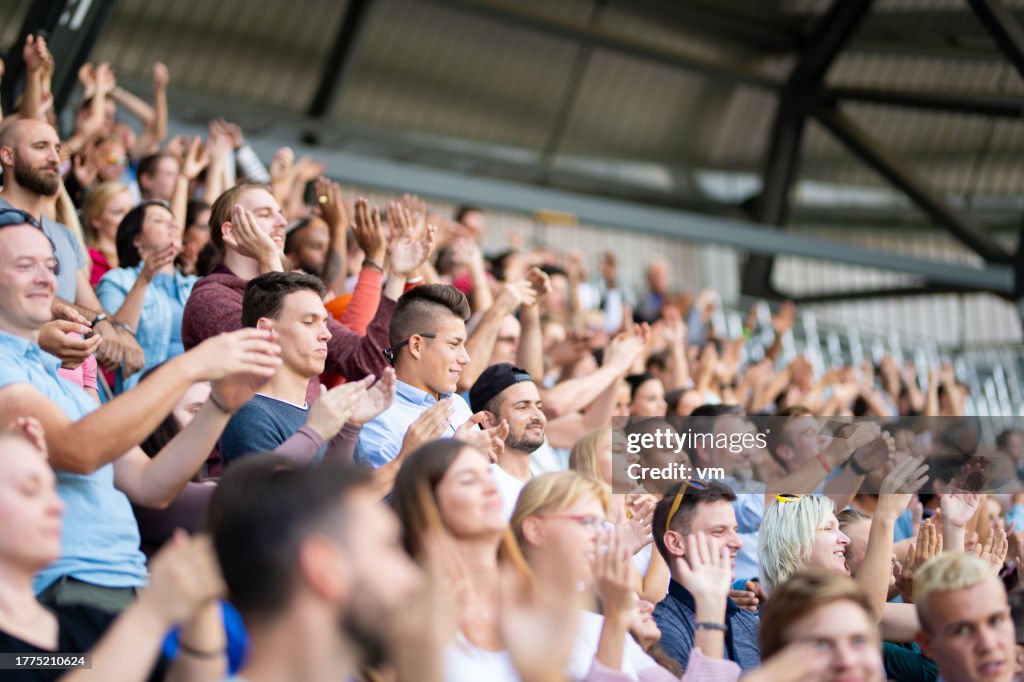 Large crowd in a football stadium