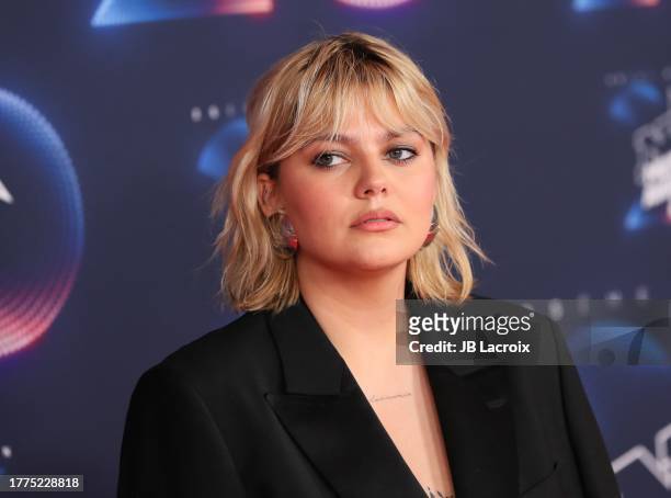 Louane Emera attends the 25th NRJ Music Awards on November 10, 2023 in Cannes, France.