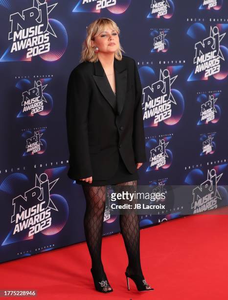 Louane attends the 25th NRJ Music Awards on November 10, 2023 in Cannes, France.