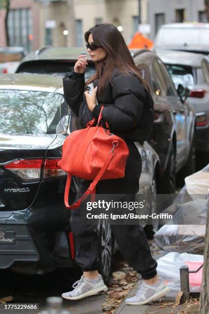 Emily Ratajkowski is seen on November 10, 2023 in New York City.