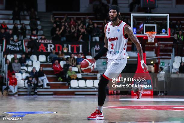 Willie Cauley-Stein of Itelyum Varese seen in action during FIBA Europe Cup 2023/24 Regular Season Group I game between Itelyum Varese and Keravnos...