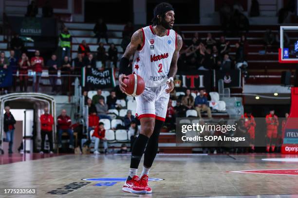 Willie Cauley-Stein of Itelyum Varese seen in action during FIBA Europe Cup 2023/24 Regular Season Group I game between Itelyum Varese and Keravnos...