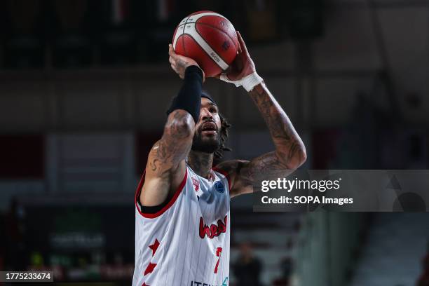 Willie Cauley-Stein of Itelyum Varese seen in action during FIBA Europe Cup 2023/24 Regular Season Group I game between Itelyum Varese and Keravnos...