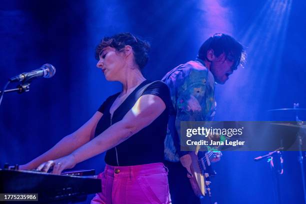 November 10: Jenny Shore and Will Butler perform live on stage during a concert at Privatclub on November 10, 2023 in Berlin, Germany.