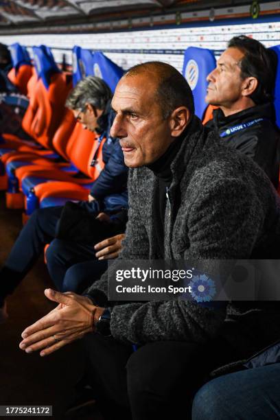 Headcoach of Montpellier Michel DER ZAKARIAN during the Ligue 1 Uber Eats match between Montpellier Herault Sport Club and Olympique Gymnaste Club...