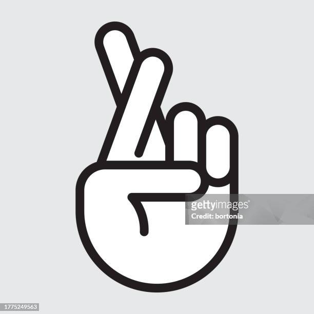 hand icon with white fill - editable stroke - thumb emoji stock illustrations
