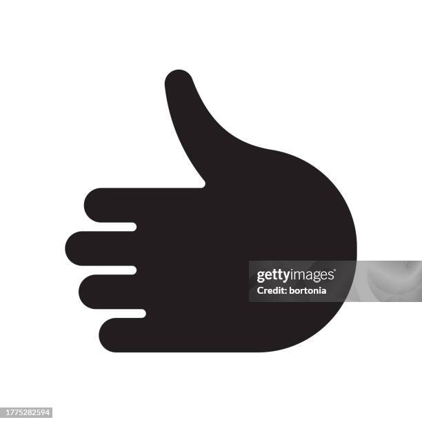 hand silhouette icon - language interpreter stock illustrations