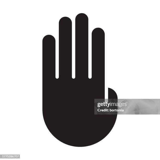 hand silhouette icon - hands counting stock illustrations
