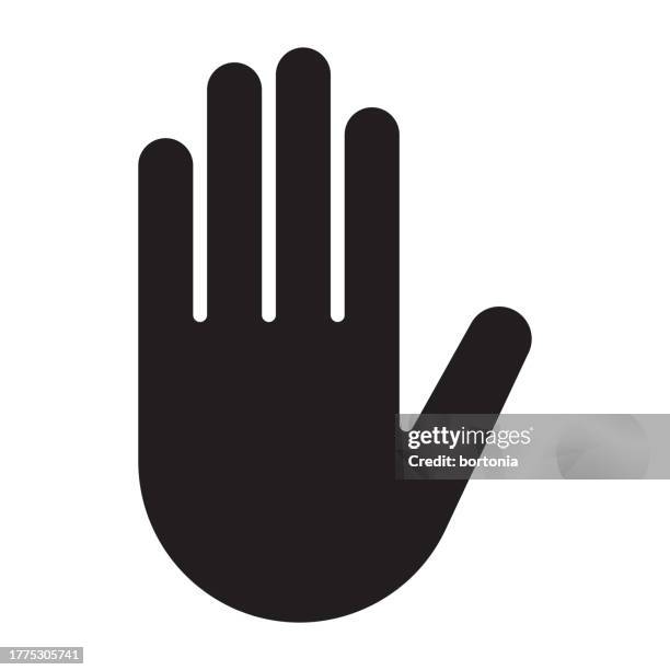 illustrazioni stock, clip art, cartoni animati e icone di tendenza di icona della silhouette della mano - mano