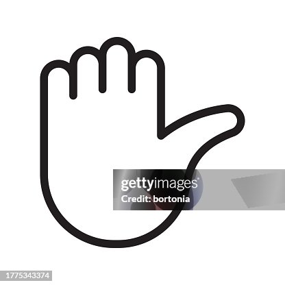 Hand Thin Line Icon - Editable Stroke Hand Thin Line Icon - Editable Stroke