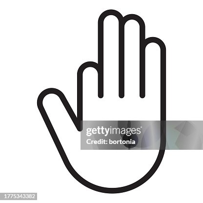 Hand Thin Line Icon - Editable Stroke Hand Thin Line Icon - Editable Stroke
