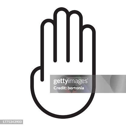 Hand Thin Line Icon - Editable Stroke Hand Thin Line Icon - Editable Stroke