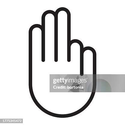Hand Thin Line Icon - Editable Stroke Hand Thin Line Icon - Editable Stroke